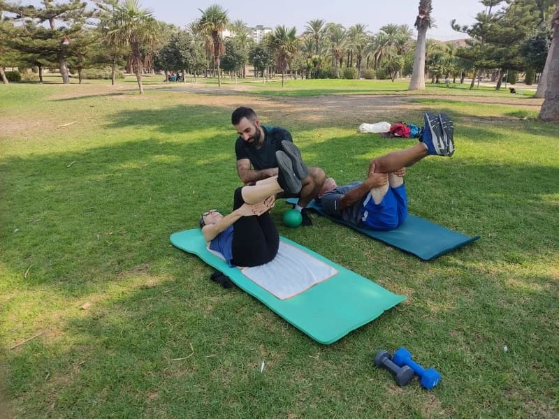 Sesión de ejercicio adaptado