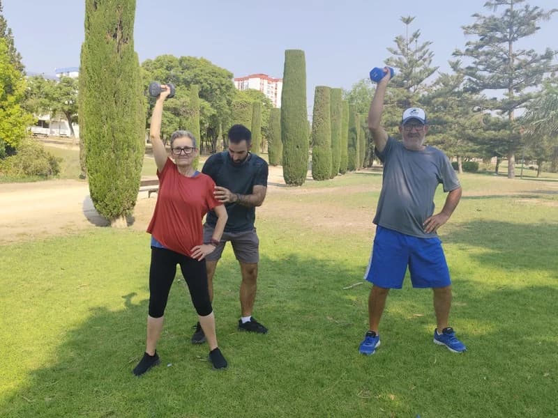 Sesión de rehabilitación con José